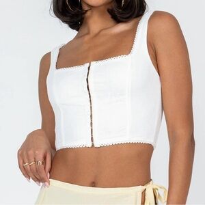 Princess Polly White Bustier Top